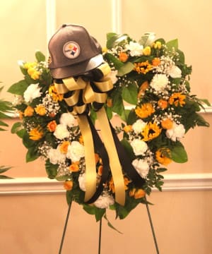 Steelers 18" Open Heart Flower Bouquet