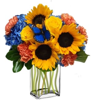 Colorado W/ Butterfly (Colors May Vary) Flower Bouquet