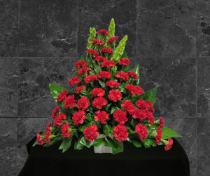 CF-2 Canasta funeral de claveles Flower Bouquet