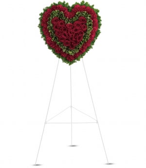 Teleflora Majestic Heart Easel Flower Bouquet