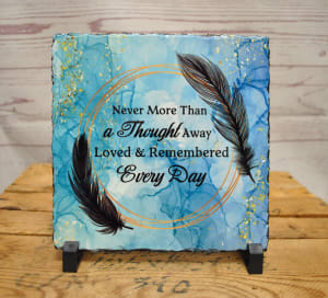 Loved & Remembered Memorial Slate Flower Bouquet