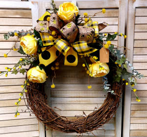 Garden Rose Wreath Flower Bouquet