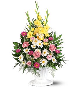 Basket Of Faith Flower Bouquet
