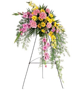 Pastel Crescent Spray Flower Bouquet
