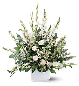 White Expressions Basket Flower Bouquet