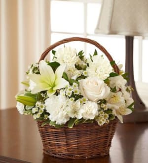 Peace, Prayers, & Blessings- All White Flower Bouquet