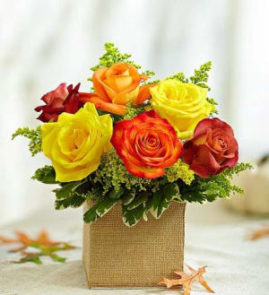 Autumn’s Blooming Roses Flower Bouquet