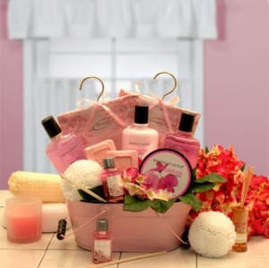 Pretty in Pink Spa Gift Set Flower Bouquet