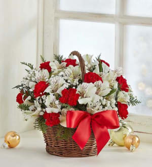 Fields of Europe for Christmas Basket Flower Bouquet