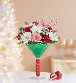 Martini Bouquet Peppermint Flower Bouquet