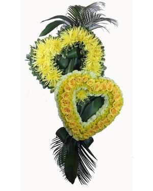 Sunshine Sentiments Together Forever Hearts Flower Bouquet