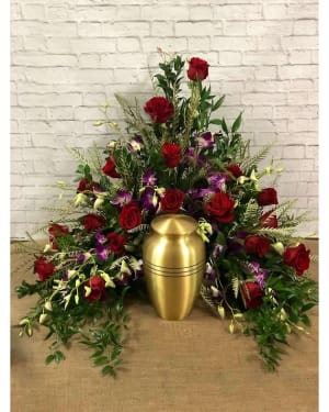 Orchid Cremation Setting Flower Bouquet