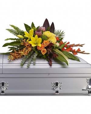 Island Memories Casket Spray Flower Bouquet