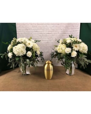 Serenity Cremation Vase Arrangement Flower Bouquet