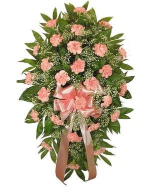 Timeless Traditions Pink Carnation Standing Spray Flower Bouquet