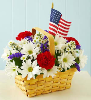 Red, White & Blooms Flower Bouquet