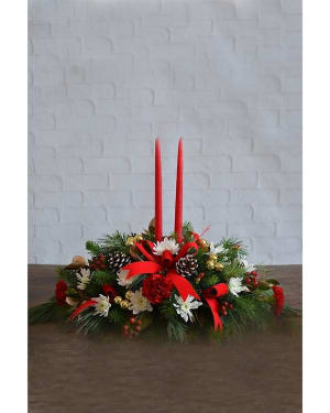 Glad Tidings Centerpiece - Deluxe Flower Bouquet
