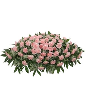 Timeless Traditions Pink Carnation Casket Spray Flower Bouquet