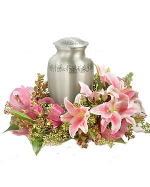 Lily Cremation Wreath Flower Bouquet