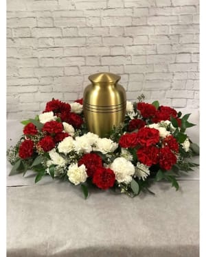 Carnation Cremation Wreath Flower Bouquet