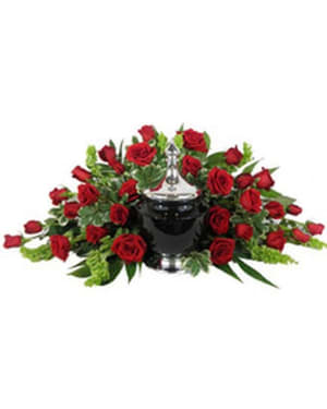 Signature Collection Rose Cremation Setting Flower Bouquet