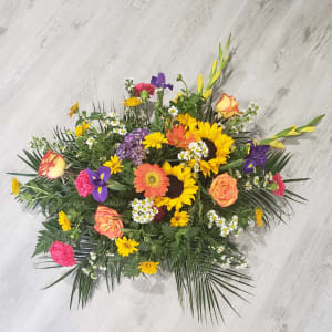 Golden Memories Grave Spray  Flower Bouquet