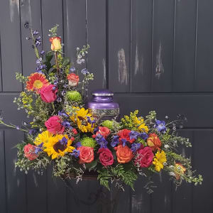 Seasons Of Change Urn Embrace Flower Bouquet