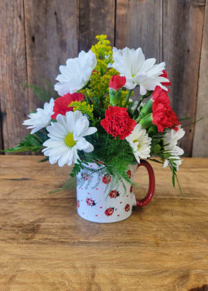 The Lady Bug Mug Flower Bouquet