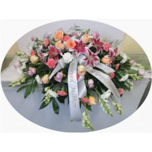 Soft Sentiments Casket Spray Flower Bouquet