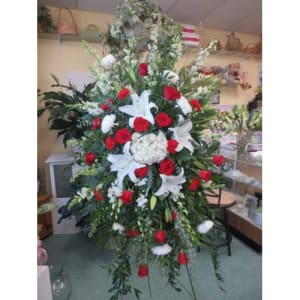 Hope and Honor Standing Spray Flower Bouquet