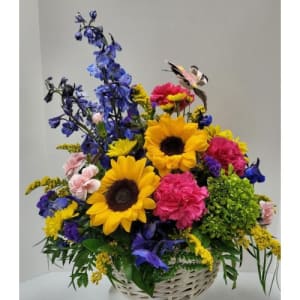 Artistic Garden Basket Flower Bouquet