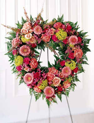 Eternal Rest Heart Flower Bouquet