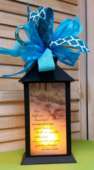 Landscape Lantern: Amazing Grace Flower Bouquet