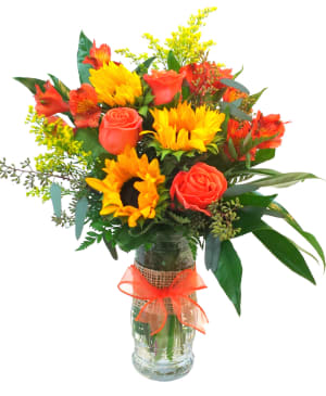 Suns and Roses Bouquet V-1147 Flower Bouquet