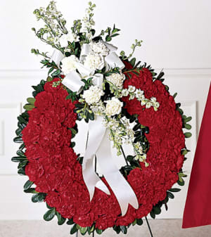 Patriotic Tribute Wreath Flower Bouquet