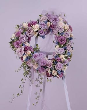 Lavender Rose Heart Flower Bouquet