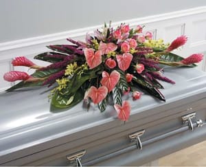 Tropical Casket Spray Flower Bouquet