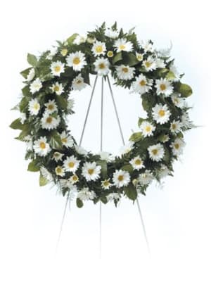 White Daisy Wreath Flower Bouquet