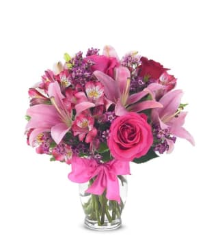 Rose Lily Celebration Flower Bouquet