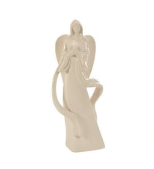 Porcelain Angel Figure Flower Bouquet