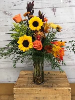 "Rock The Gobble!" Vased Arrangement Flower Bouquet