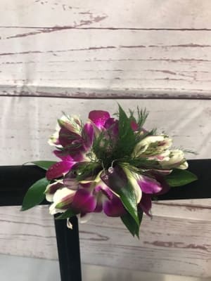 Fresh Purple Orchid Wrist Corsage Flower Bouquet