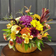 Pumpkin And Spice Flower Arrangement Pumpkin And Spice Flower Bouquet
