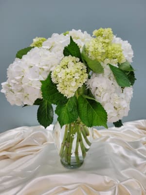 White Hydrangea Vase Flower Bouquet