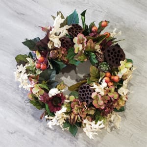 Autumn Textures Everlasting Wreath  Flower Bouquet