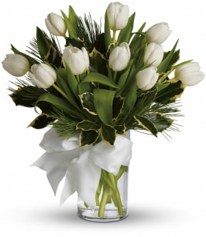 Tulips White Flower Bouquet