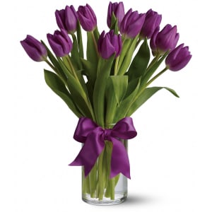 Passionate Lavender Tulips Flower Bouquet