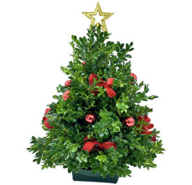 Boxwood Holiday Tree Flower Bouquet