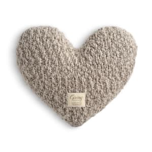 Taupe Giving Heart Weighted Pillow Flower Bouquet