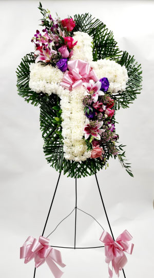 FUNERAL CROSS 11 Flower Bouquet